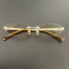 エンポリオアルマーニ　ツーポイント リムレスメガネ カラー度入り