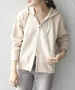 美品　着用数回　SHIPS Days/シップス　ジップパーカー　ベージュ