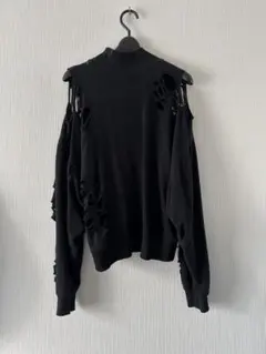 DIESEL ブラック カットアウトスウェット