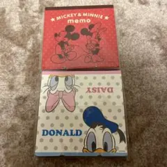 ミッキー&ミニー　ドナルド&デイジー　メモ帳
