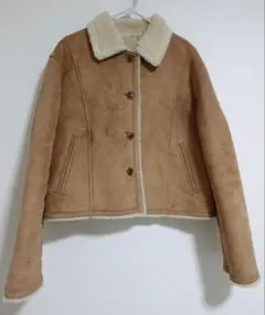 vintage 本革ムートンジャケット シープスキン キャメル ショート丈