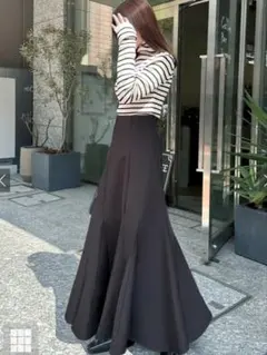 GRL ハイウエストロングフレアスカート gc190