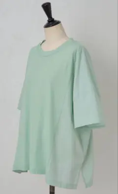 新品　BEARDSLEY タイプライターコンビTee Tシャツ　ミント　ゆったりのサムネイル