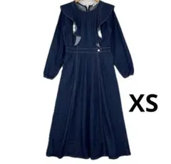 ZARA フリル デニム ワンピースxs
