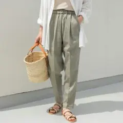 URBAN RESEARCH DOORSリネン混テーパードイージーパンツ