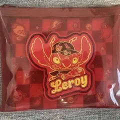 ハッピーくじ　スティッチ　リロイ　E賞　メッシュフラットポーチ