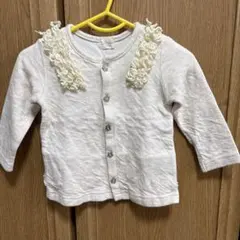 kid's zo フリル付きカーディガン 90cm