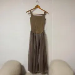 FRAY I.D ニットコンビチュールワンピース ベージュ 0 新品のサムネイル