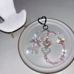 ピンク ハート型 リボン型 チャーム