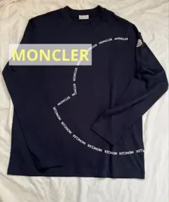 MONCLER 長袖カットソー　 ネイビー ロゴプリント　ワッペン　サイズMのサムネイル