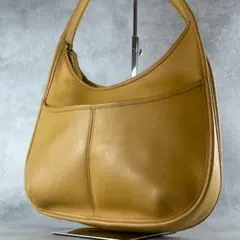 【美品】オールドコーチ 9033 ショルダーバッグ エルゴ レザー 黄 USA製