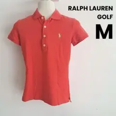 ラルフローレン　ゴルフ　赤 半袖 ポロシャツ ゴールド　ポニー刺繍