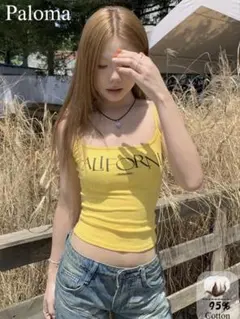 shein イエローキャミ