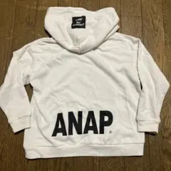 ANAP ホワイト フード付きパーカー　110