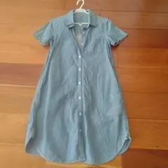 無印良品 マタニティ 授乳服 デニムシャツワンピース S-Mサイズ