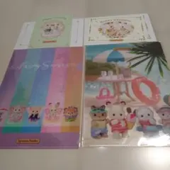 非売品シルバニアファミリー クリアファイル 2枚・ハガキ2枚セット