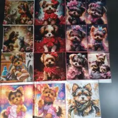 NO.14 パネル生地15枚☆全部ヨーキ 画像にサイズ記載あり