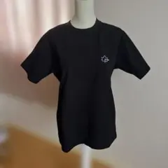 LOGOS DAYS ワッフル素材 半袖Tシャツ ブラック
