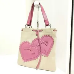 美品☆　イヴサンローラン　アーカイブ　ハート　YSL　ハンドバッグ　キャンバス