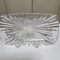 ガラス　角皿　昭和レトロ　スクエア　中皿