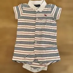 BURBERRY ストライプ ポロロンパース 70cm