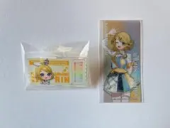 プロセカ ローソンコラボアクリルバッジ、アニメイト特典しおり 鏡音リンセット