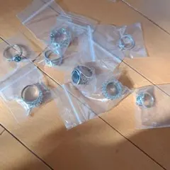 シルバー調リングセット 8個