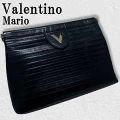 ITALY製 ■ MARIO VALENTINOレザー調 クラッチバッグ 金ロゴのサムネイル