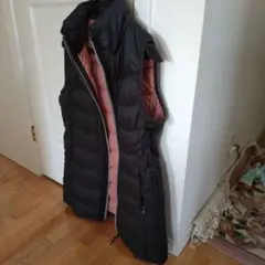 VIVIEN ダウンベスト L 黒・ピンク