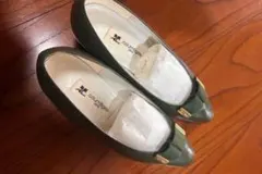 クレージュ　パンプス　緑　グリーンのサムネイル