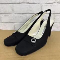 DIANA ダイアナ パンプス 21.5cm ブラック バックストラップ 日本製