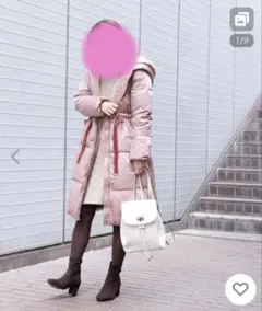 【即購入可】ダウンコート　ロング　ピンク　プロポーションボディドレッシング