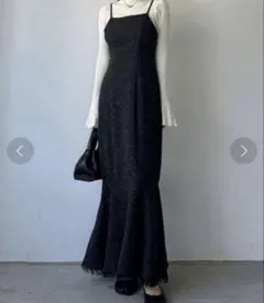 Louere ツイードハイウエストマーメイドキャミワンピース　L size