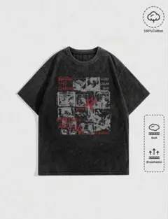 ROMWE MEN Grunge Punk Tシャツ
