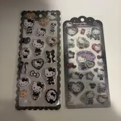 正規品　キティ ヒョウ柄 ドロップジェリーシール ぷっくりシール