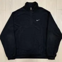 ナイキ NIKE ハーフジップ フリース 刺繍ロゴ ビッグサイズ 古着 XL