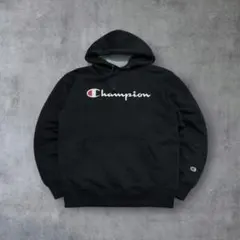 Champion 白タグ パーカー プルオーバー フーディ スウェット黒XL