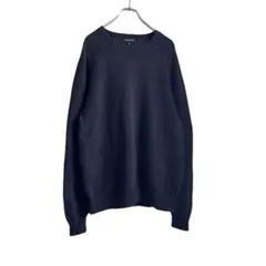 00s 日本製　LANDS' END コットン ドリフターニット セーター L