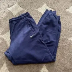 90s NIKE ワイドスウェットパンツ cityboy ストレート ネイビー