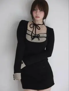 andmary Lily crochet mini dress AM0771 B - メルカリ
