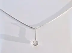 サージカルステンレスネックレス ジルコニアネックレス