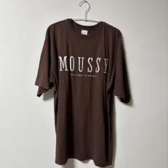 MOUSSY ブラウン Tシャツ