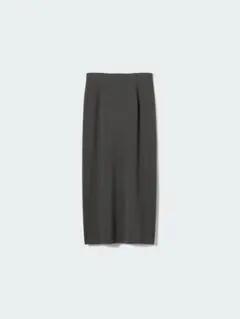 UNIQLO ストレッチダブルフェイスナロースカート DARK GRAY/XL