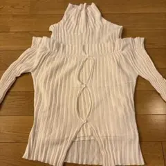 SNIDEL ホワイト オフショルダーセーター