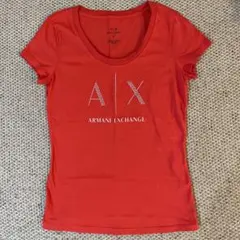Armani Exchange ストーン装飾 半袖Tシャツ レッド　美品　Sのサムネイル
