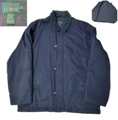 90S 巨人タグ J.CREW 中綿 キルティング ジャケット ネイビー Lのサムネイル