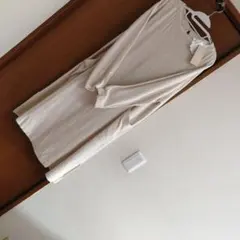 StudioCLIPベージュ 長袖 ワンピース ポケット付き