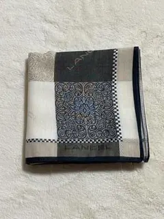 LANCEL ハンカチ チェック柄 ロゴ