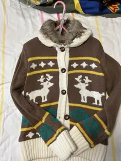 ココルル　ニットセーターy2k 平成ギャル　ポップギャル　総柄