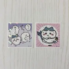 ちいかわ ハチワレ ホログラム ステッカー シール 2枚セット